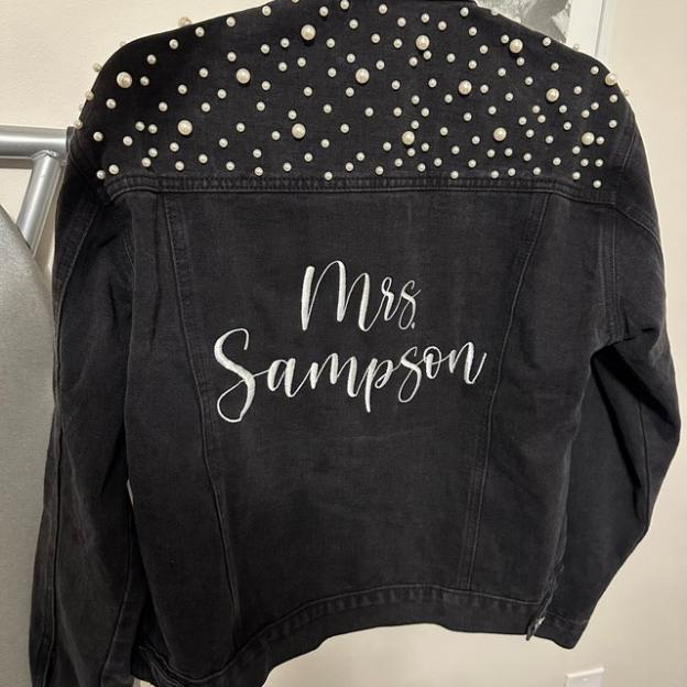 Personalized Wedding Denim Jacket | JNSCloth08