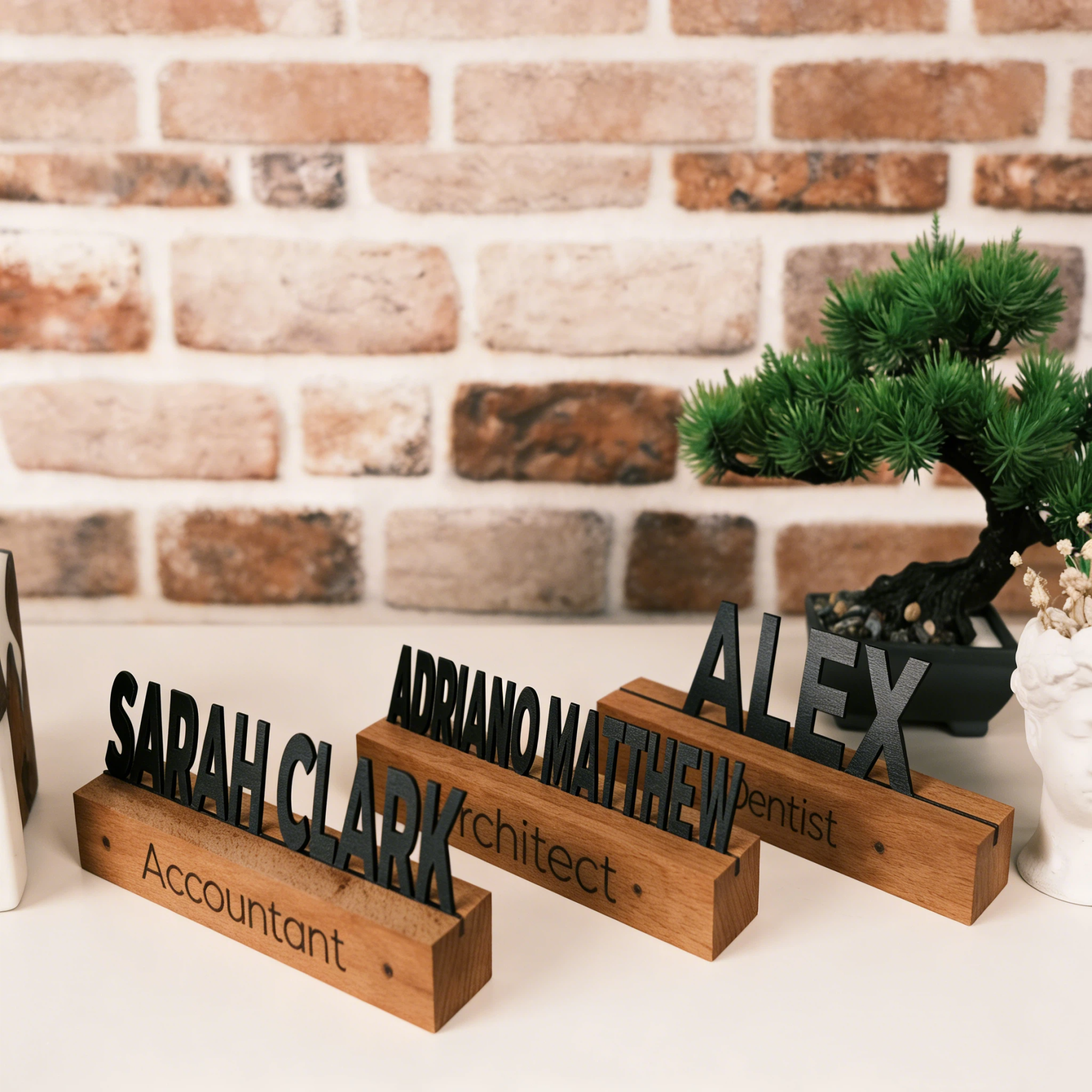 Personalized Wood Desk Name Plate | JNSDec197