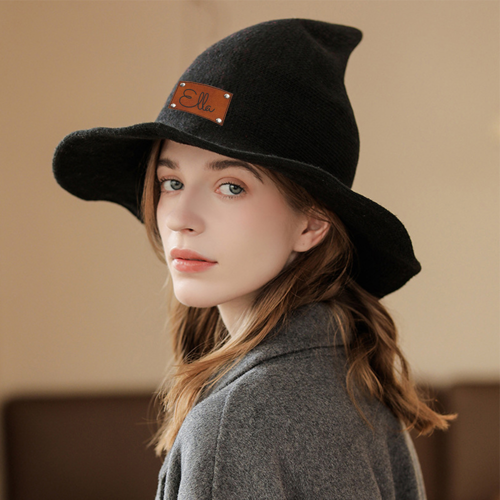 Personalized Name Knitted Halloween Witch Hat for Unique & Love | JNSHat12