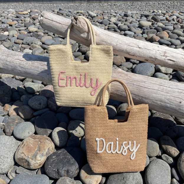 Personalized Hand Embroidered Beach Tote Bag for Unique & Love | JNSBag136