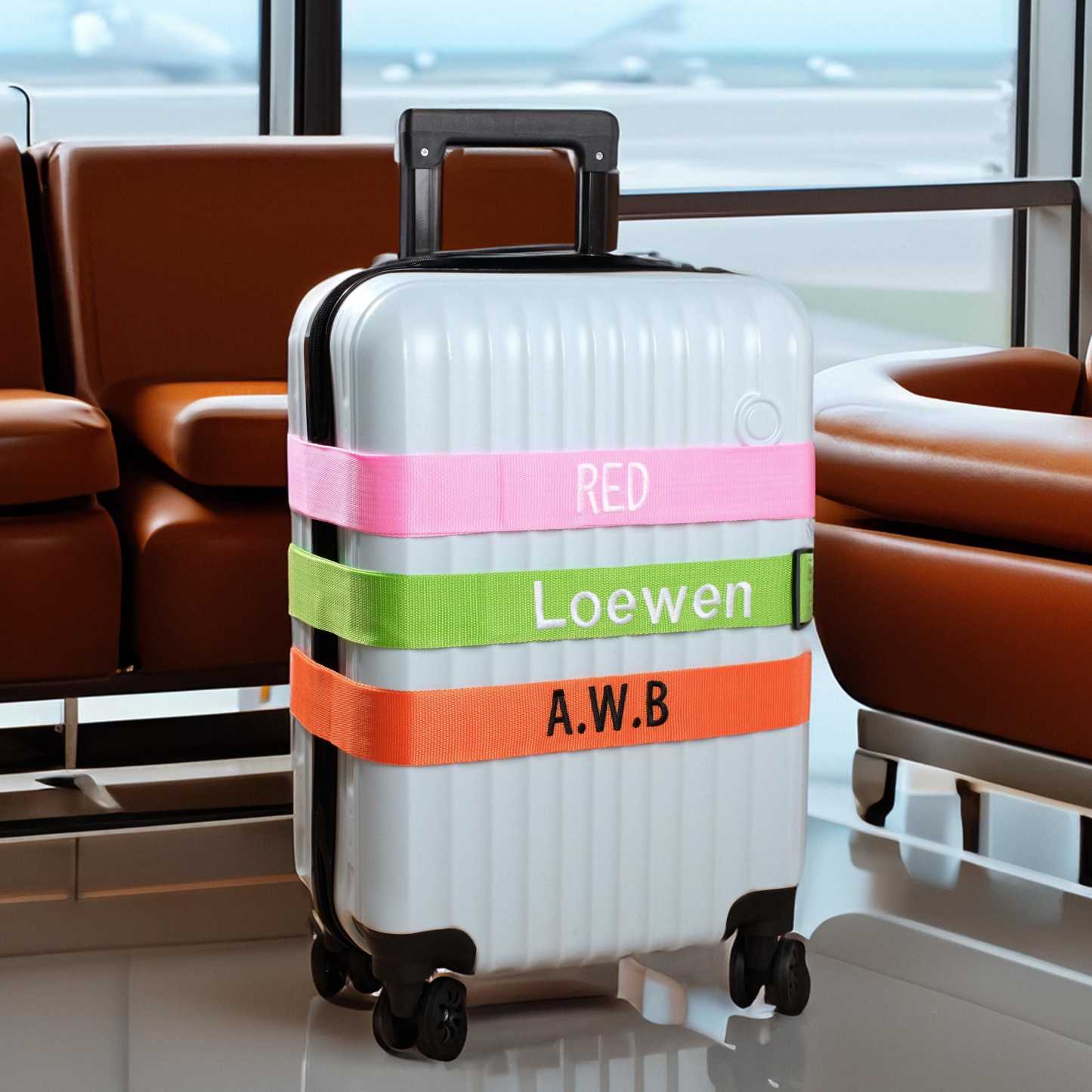 Personalized Name Embroidery Luggage Strap Belt | JNSDec145