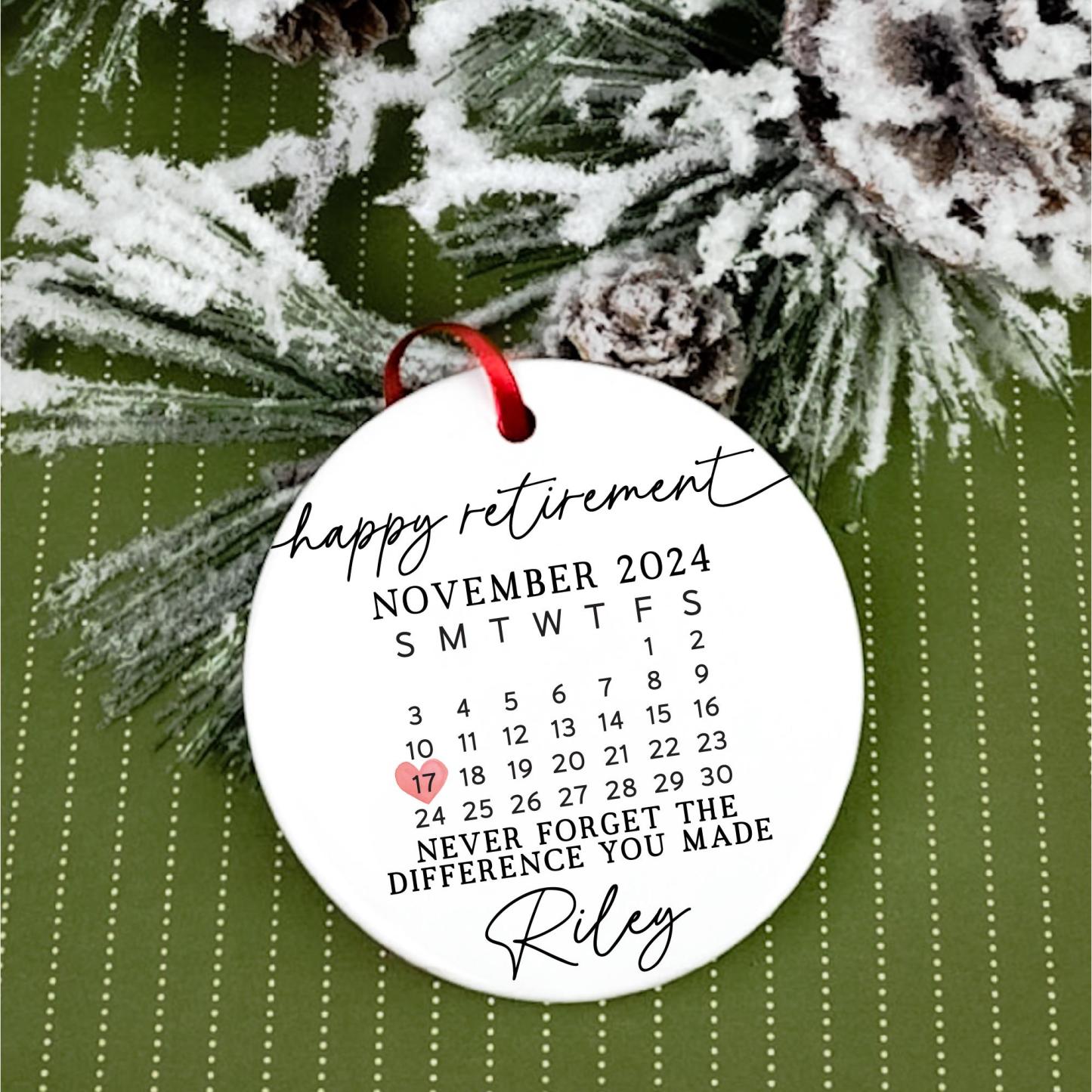 Personalized Retirement Ceramic Ornament for Unique & Love | JNSDec122