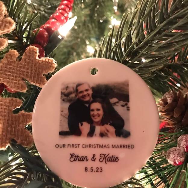 Personalized First Christmas Married Ornament for Unique & Love | JNSDec28