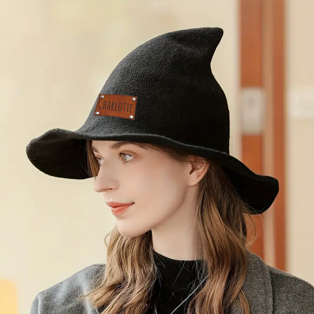 Personalized Name Knitted Halloween Witch Hat for Unique & Love | JNSHat12
