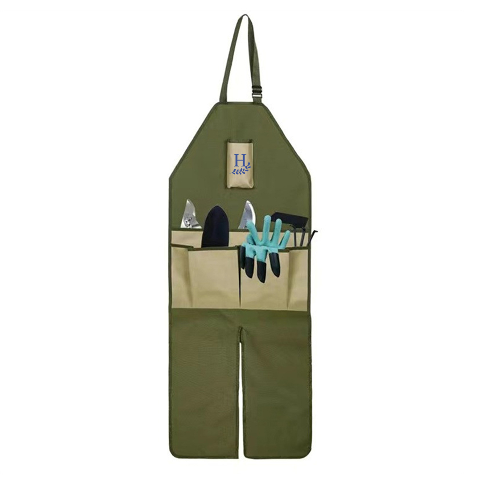 Personalized Monogrammed Garden Multiple Pocket Apron with Leg Protector | JNSCloth41