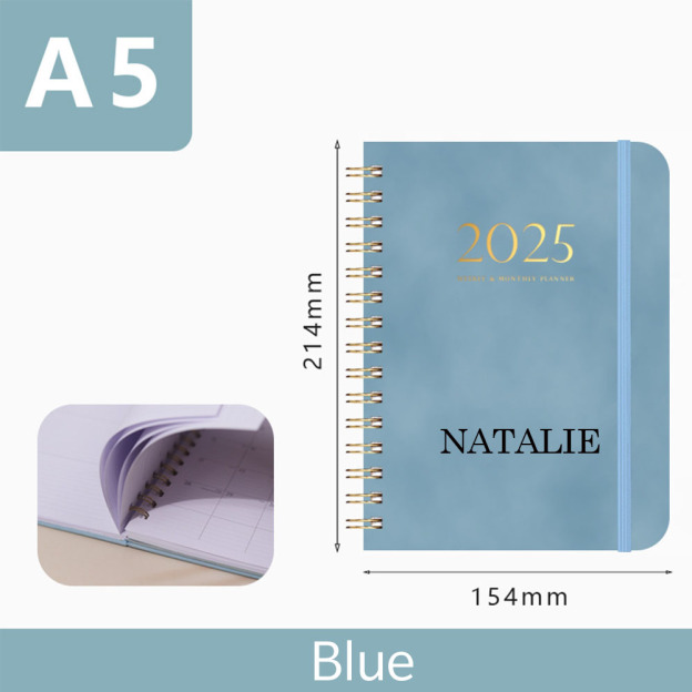 Personalized Leather 2025 Weekly & Monthly Planner Notebook | JNSDec117