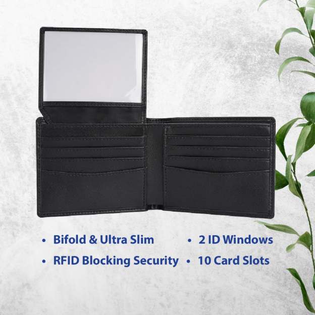 Personalized Fist Bump Dad Kids Name Leather Wallet for Unique & Love | JNSBag91