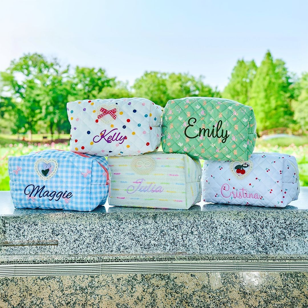 Personalized Name Embroidered Travel Makeup Bag for Unique & Love | JNSBag108