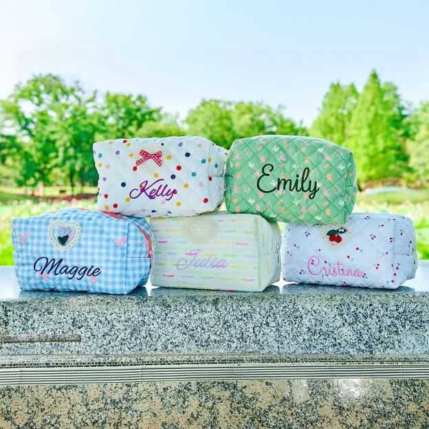 Personalized Name Embroidered Travel Makeup Bag for Unique & Love | JNSBag108
