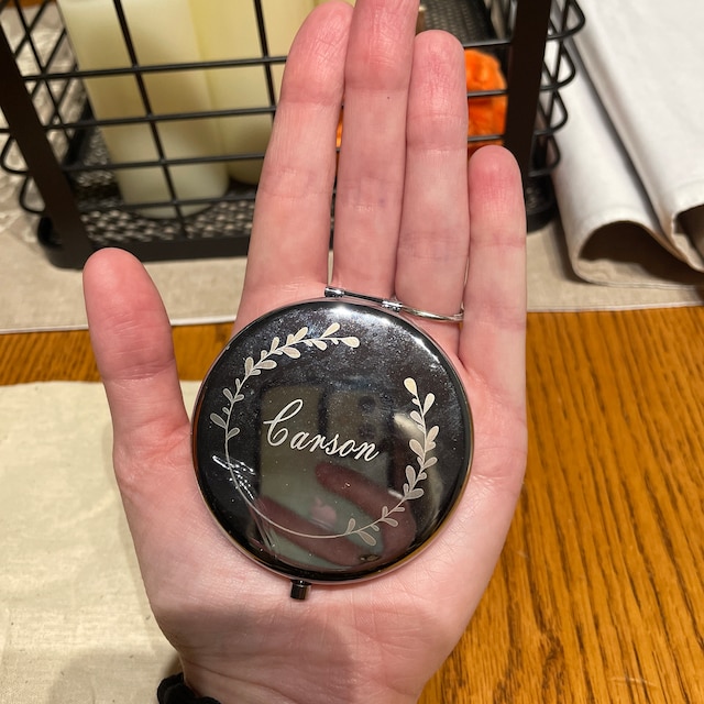 Personalized Monogram Folding Mirrors for Unique & Love | JNSDec30