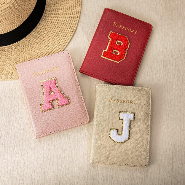 Personalized Chenille Letter Patch Passport Cover for Unique & Love | JNSCase05