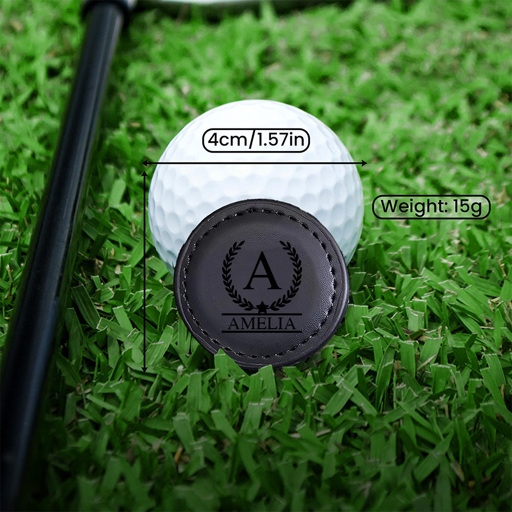 Personalized Leather Golf Ball Marker | JNSTool10