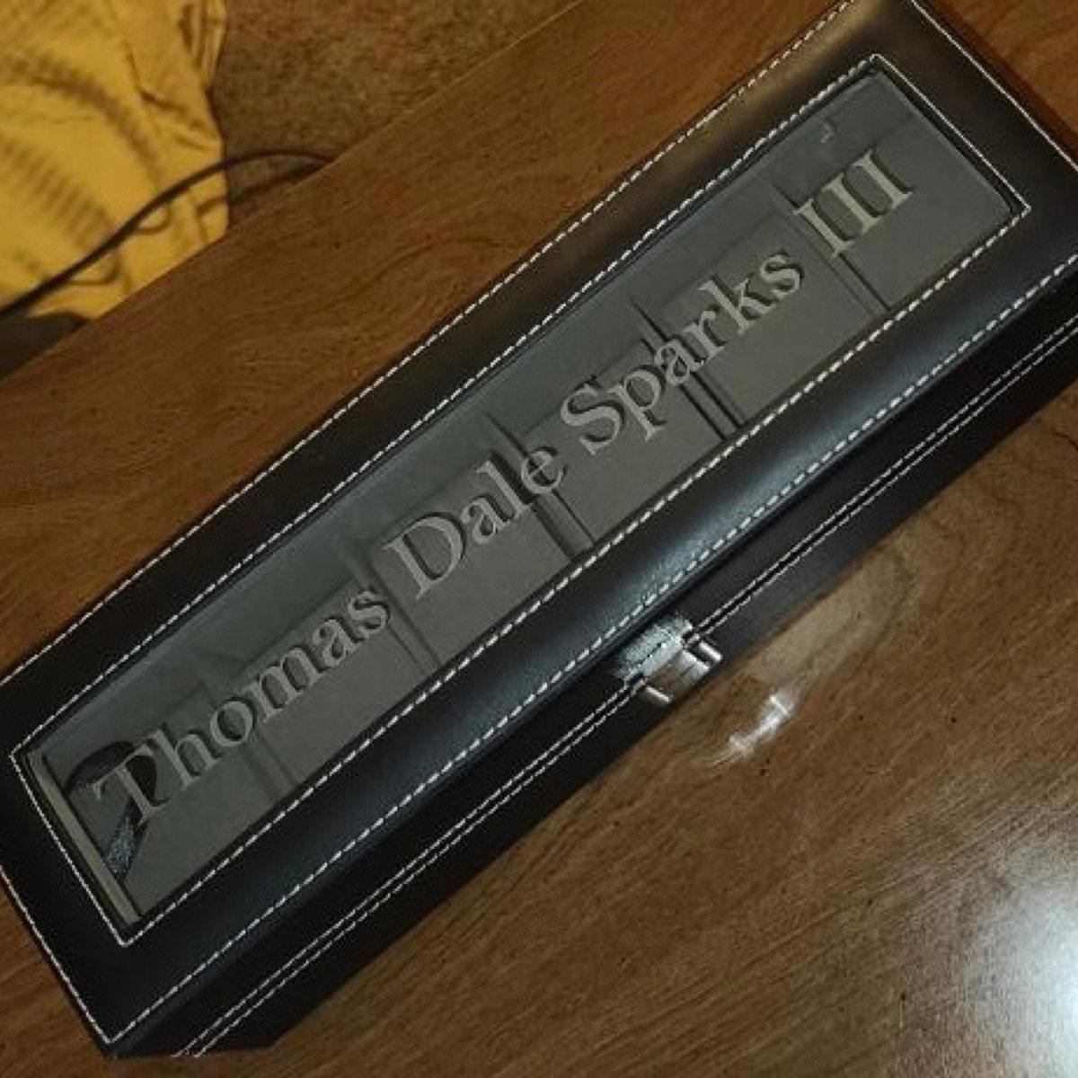 Personalized Monogram Leather Watch Box for Unique & Love | JNSCase03