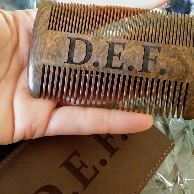 Personalized Name Wood Beard Comb for Unique & Love | JNSTool02