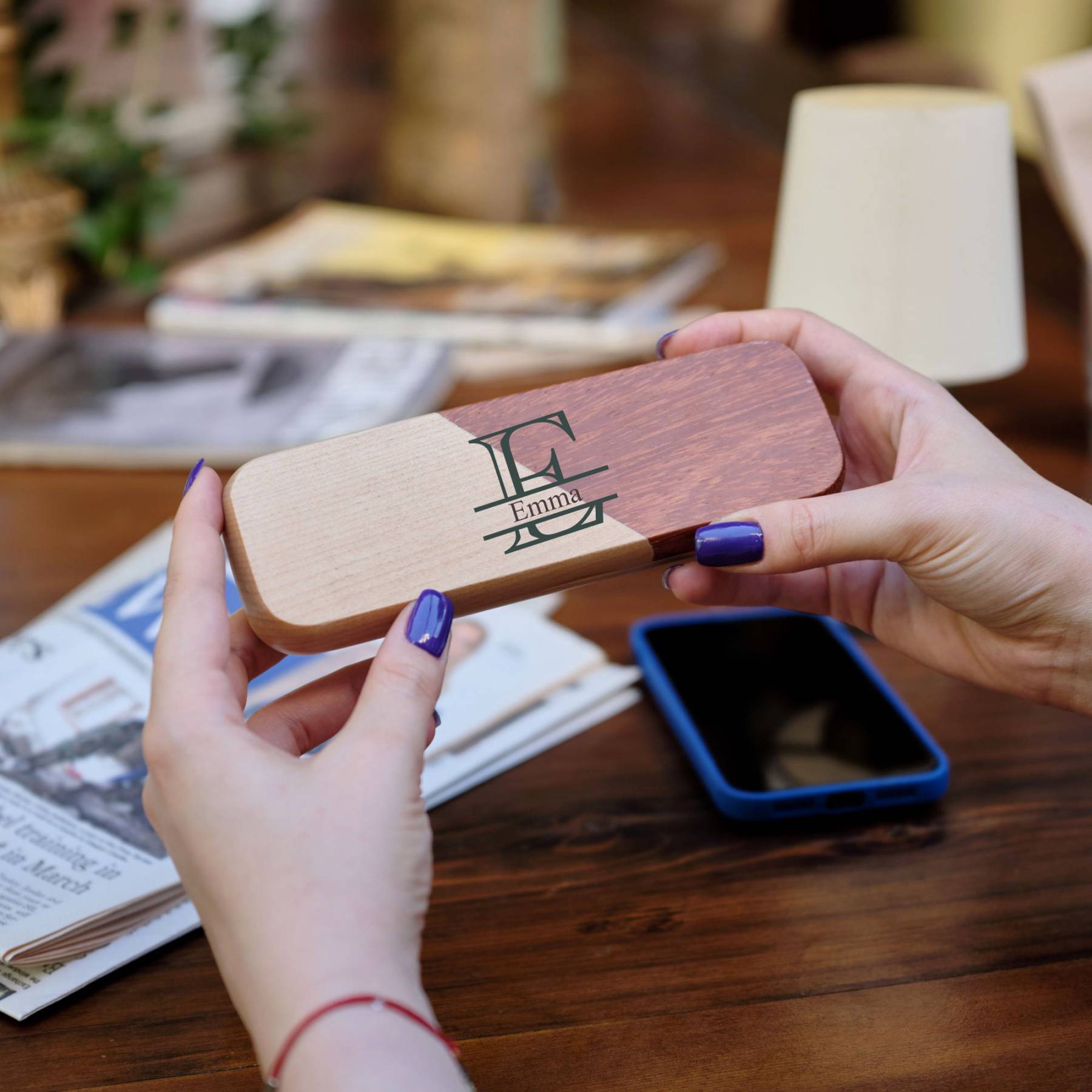 Personalized Monogram Wood Engraved Pen Set | JNSDec94