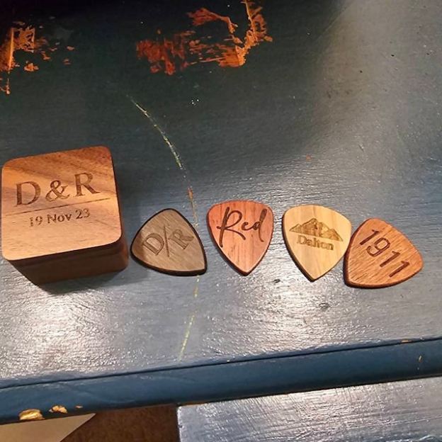 Personalized Wooden Guitar Picks Box for Unique & Love | JNSDec33