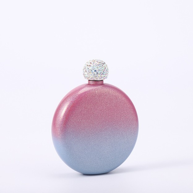 Personalized Round Flasks with Rhinestone Lid for Unique and Love | JNSDec61