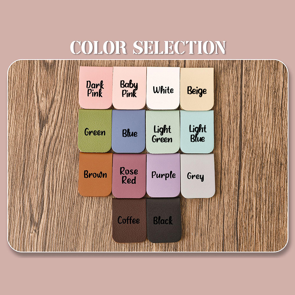 Personalized Leather Birth Flower Magnetic Bookmark | JNSDec120