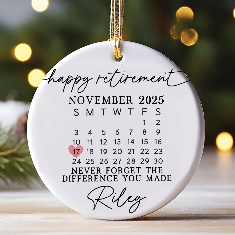 Personalized Retirement Ceramic Ornament for Unique & Love | JNSDec122