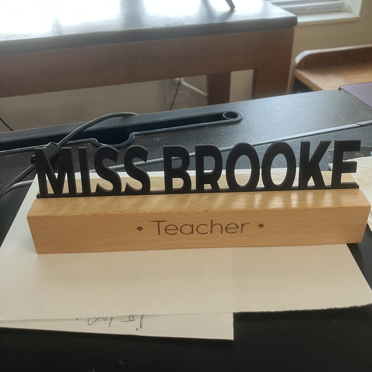 Personalized Wood Desk Name Plate | JNSDec197