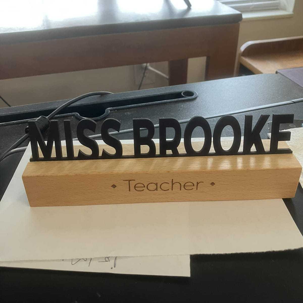 Personalized Wood Desk Name Plate | JNSDec197