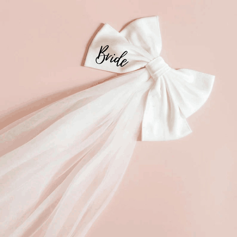 Personalized Name Bow Veil for Unique & Love | JNSCloth31