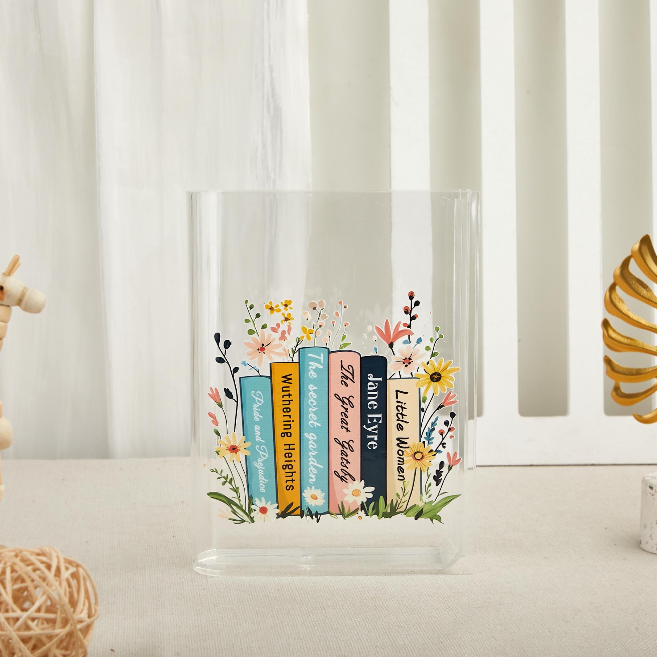 Personalized Flower Eco-Friendly Acrylic Book Vase for Unique & Love | JNSDec171