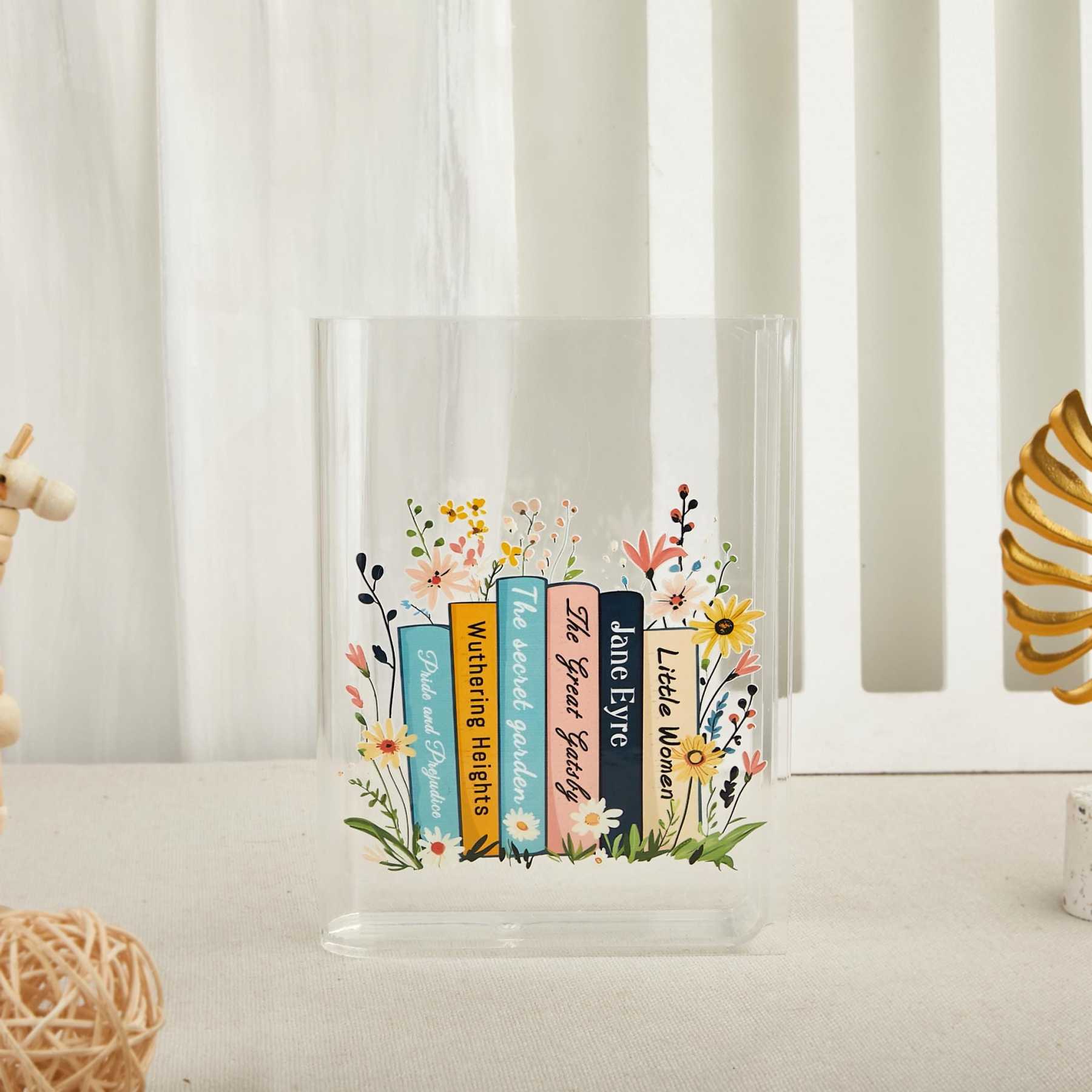 Personalized Flower Eco-Friendly Acrylic Book Vase for Unique & Love | JNSDec171