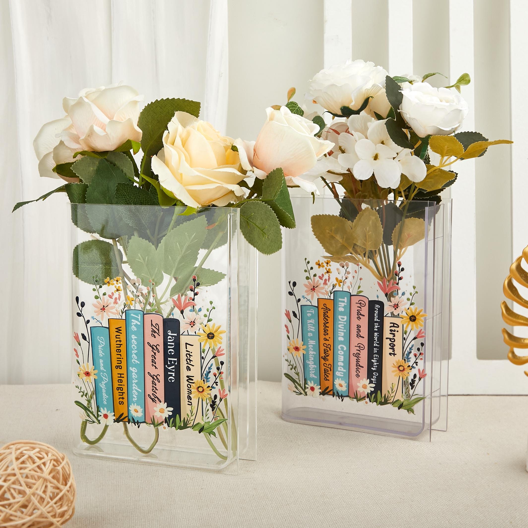 Personalized Flower Eco-Friendly Acrylic Book Vase for Unique & Love | JNSDec171