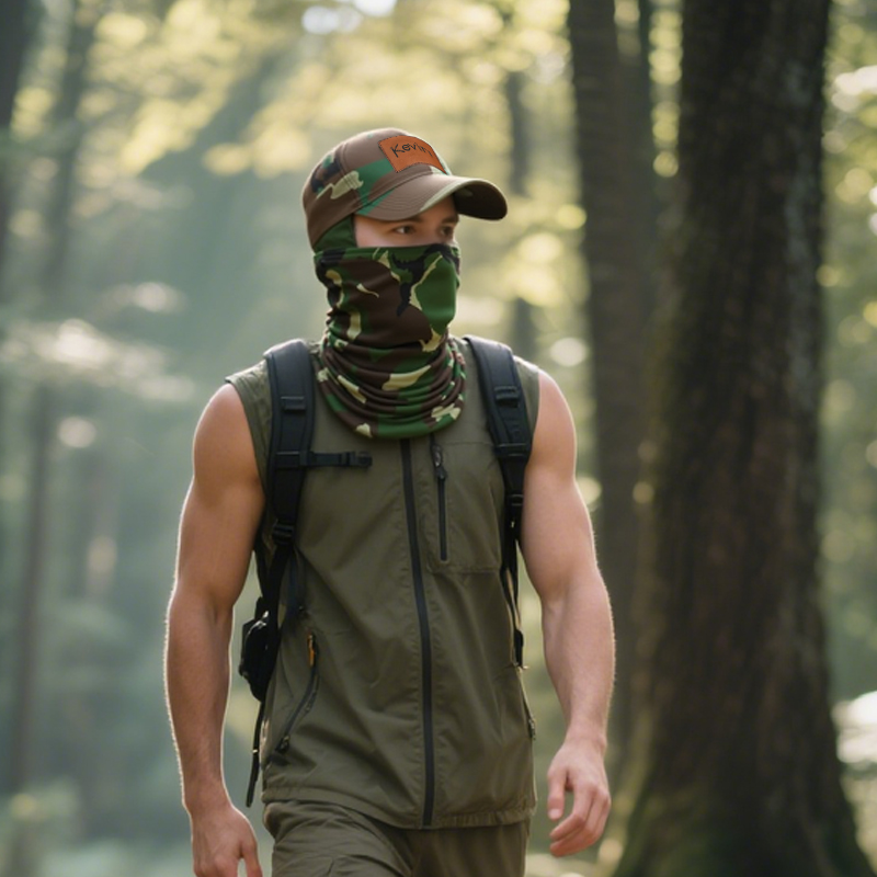 Personalized Name Outdoor Camo Baseball Cap & Face Mask Set for Unique & Love | JNSHat11