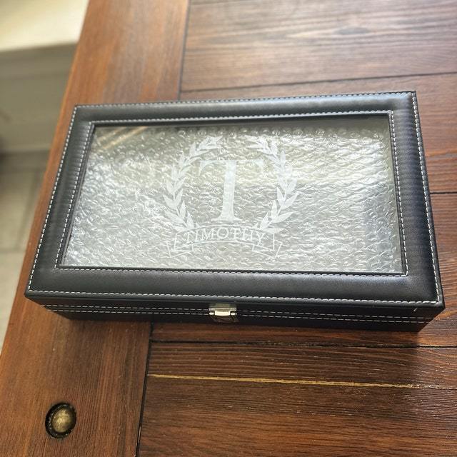 Personalized Monogram Leather Watch Box for Unique & Love | JNSCase03
