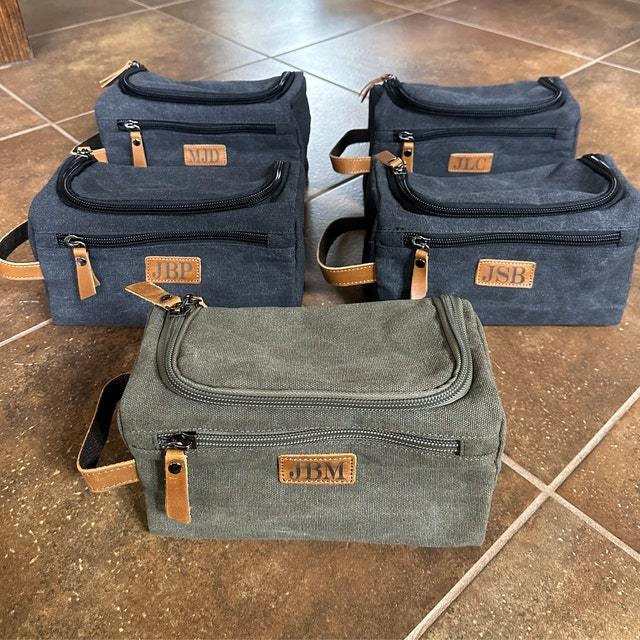 Personalized Monogram Waterproof Canvas Toiletry Bag for Unique & Love | JNSBag23