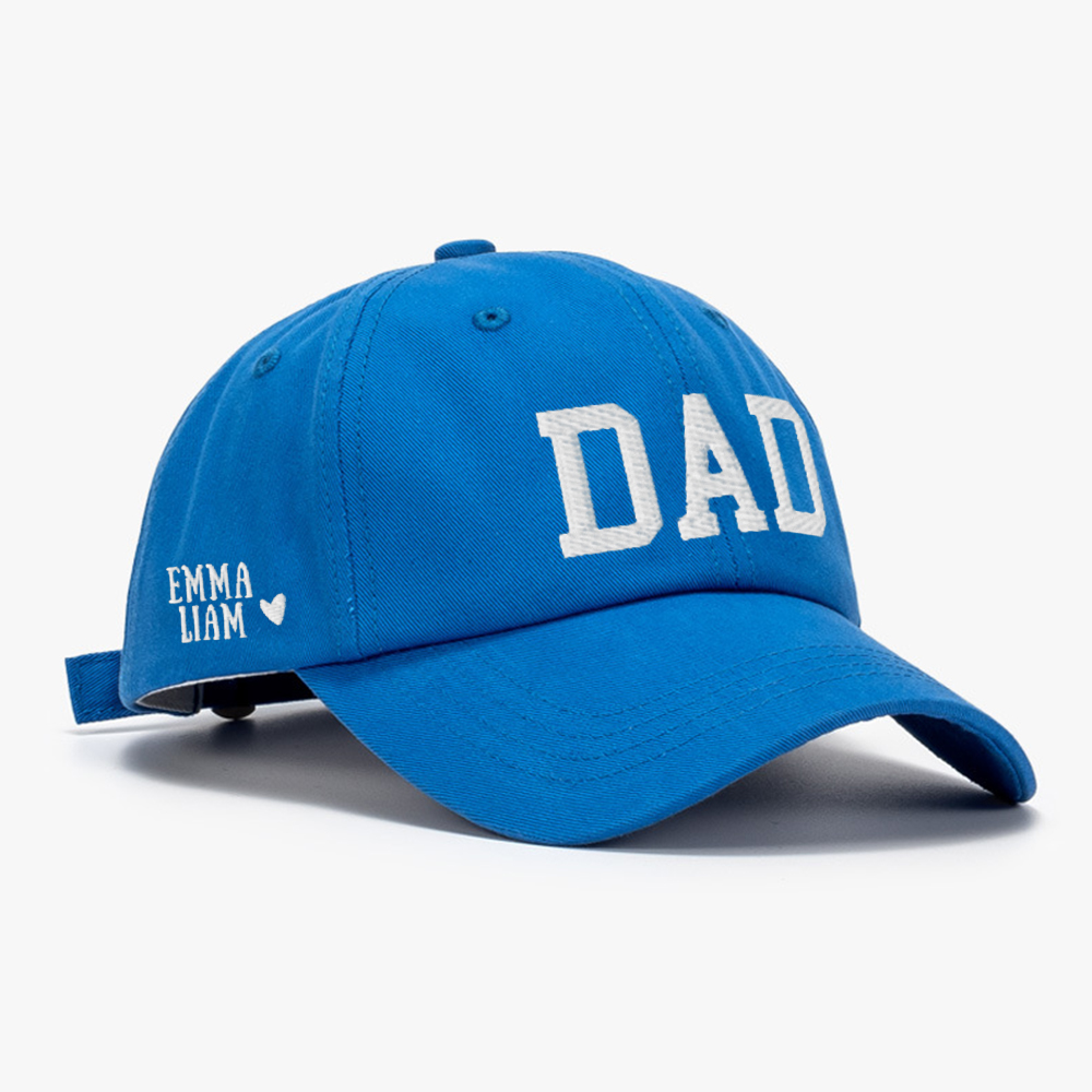 Personalized Embroidered DAD Hat with Kids Names for Unique & Love | JNSHat10