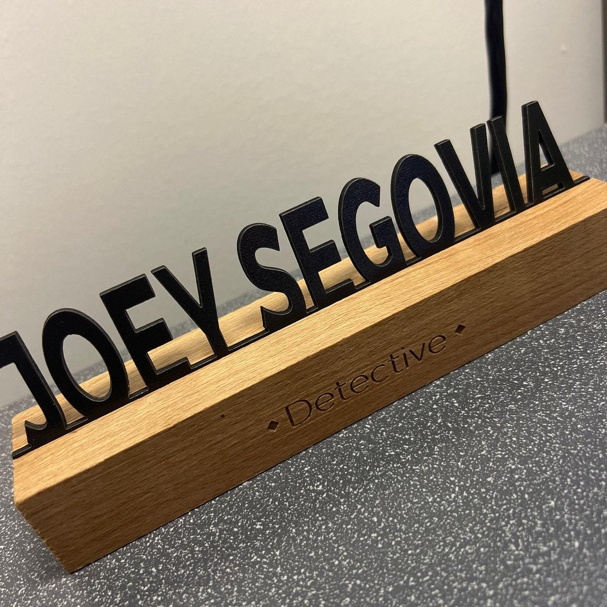 Personalized Wood Desk Name Plate | JNSDec197