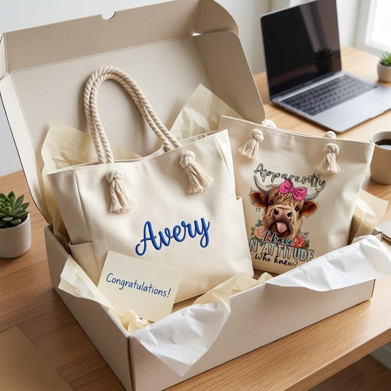 Personalized Embroidered Ocean Soul Beach Canvas Bag for Unique & Love | JNSBag127