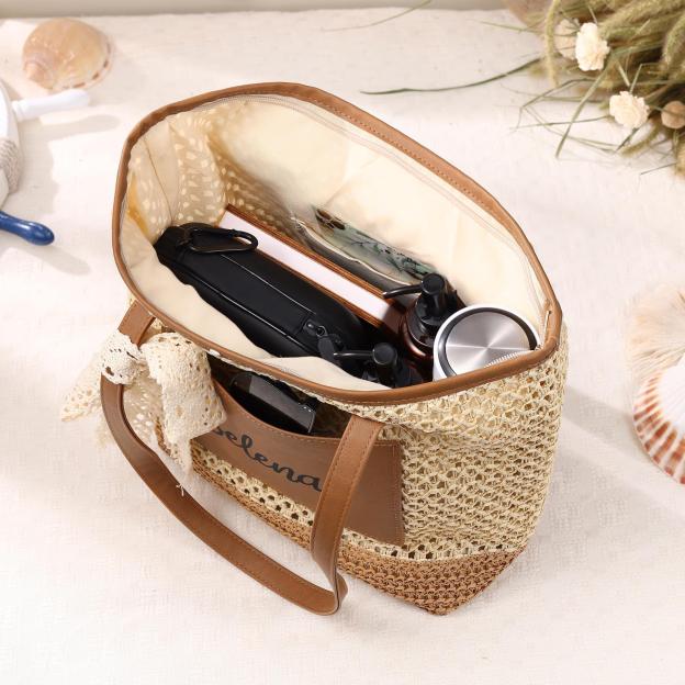 Personalized Name Straw Tote Bag for Unique & Love | JNSBag131
