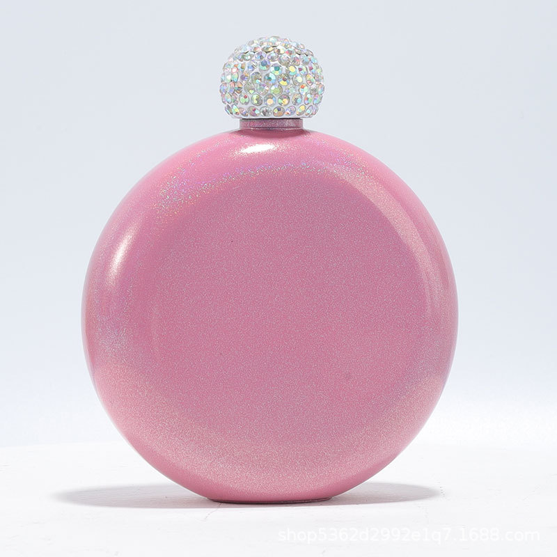 Personalized Round Flasks with Rhinestone Lid for Unique and Love | JNSDec61