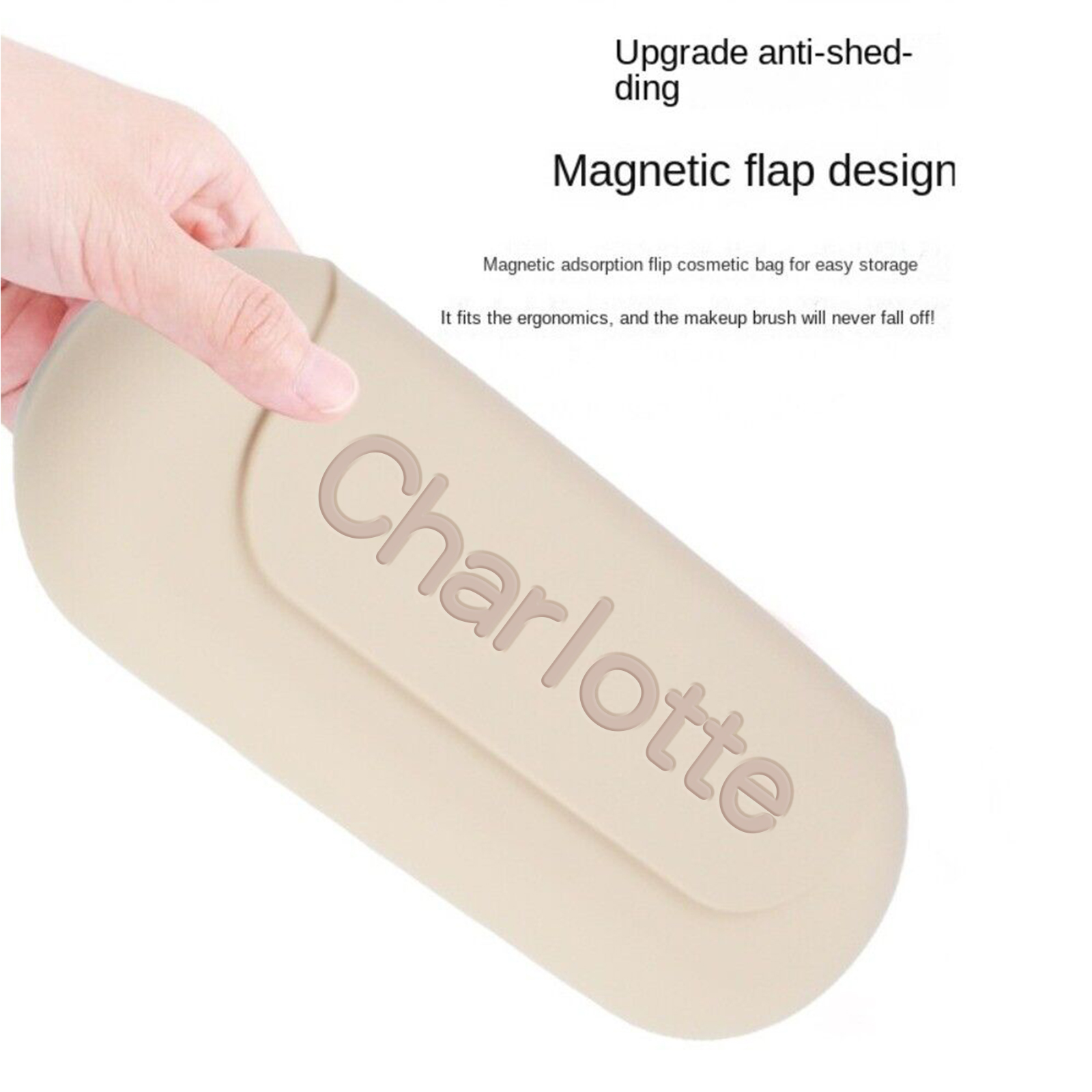 Personalized Silicone Makeup Brush Bag for Unique & Love | JNSBag16