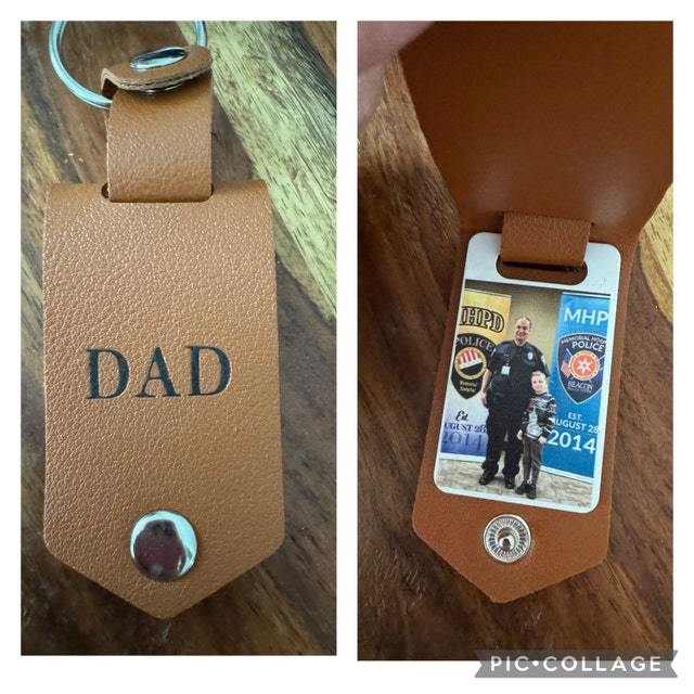 Personalized Monogrammed Photo Leather Keychain I JNSDec82