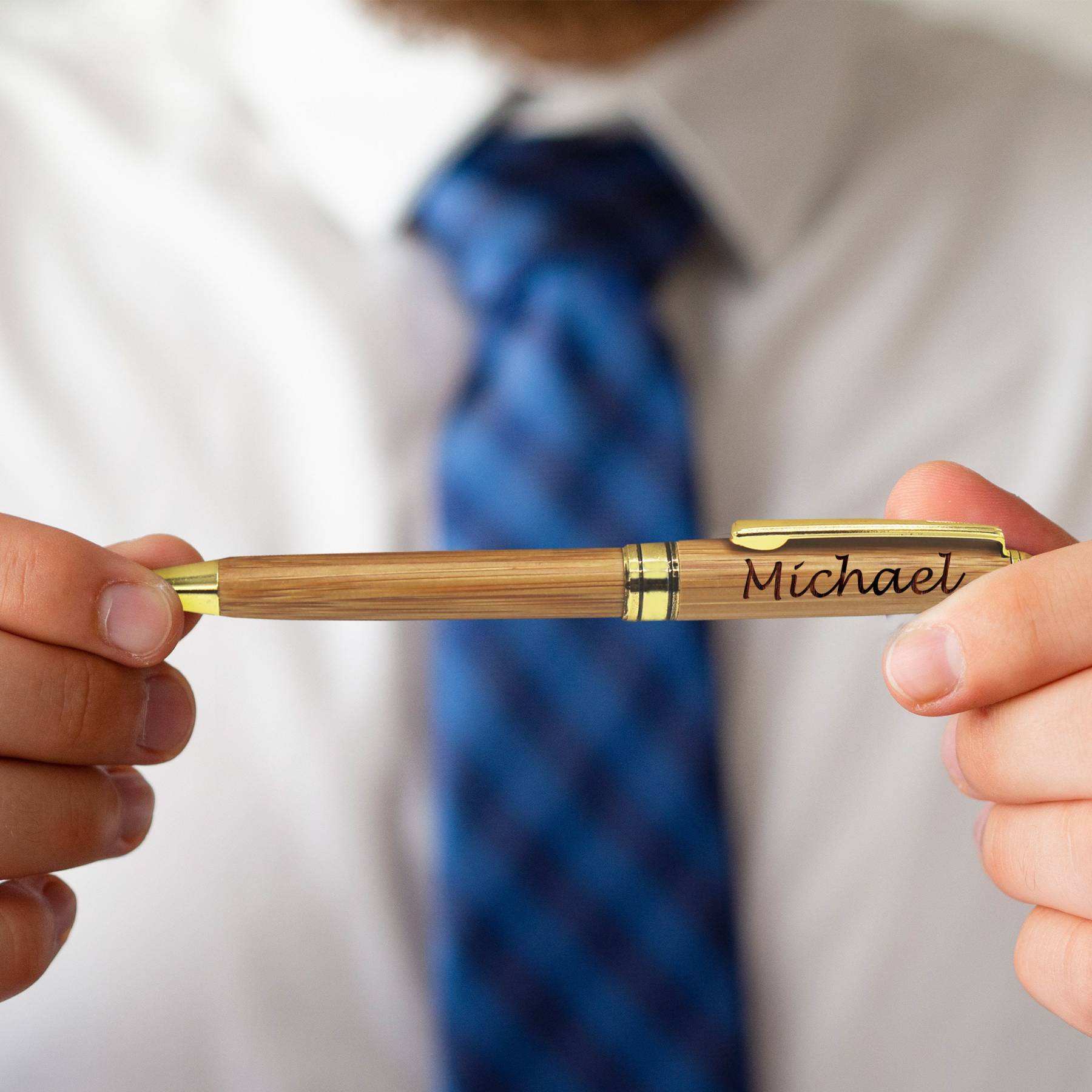 Personalized Monogram Wood Engraved Pen Set | JNSDec94