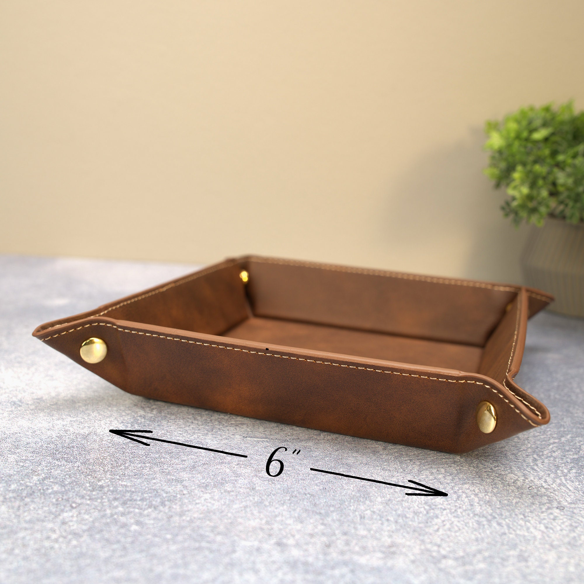 Personalized Leather Valet Tray for Dad for Unique & Love | JNSDec209