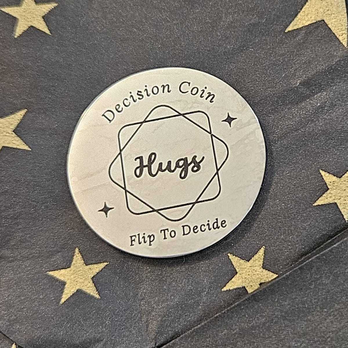 Personalized Engraved Decision Coin with Wooden Box | JNSDec153