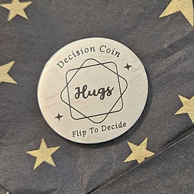 Personalized Engraved Decision Coin with Wooden Box | JNSDec153