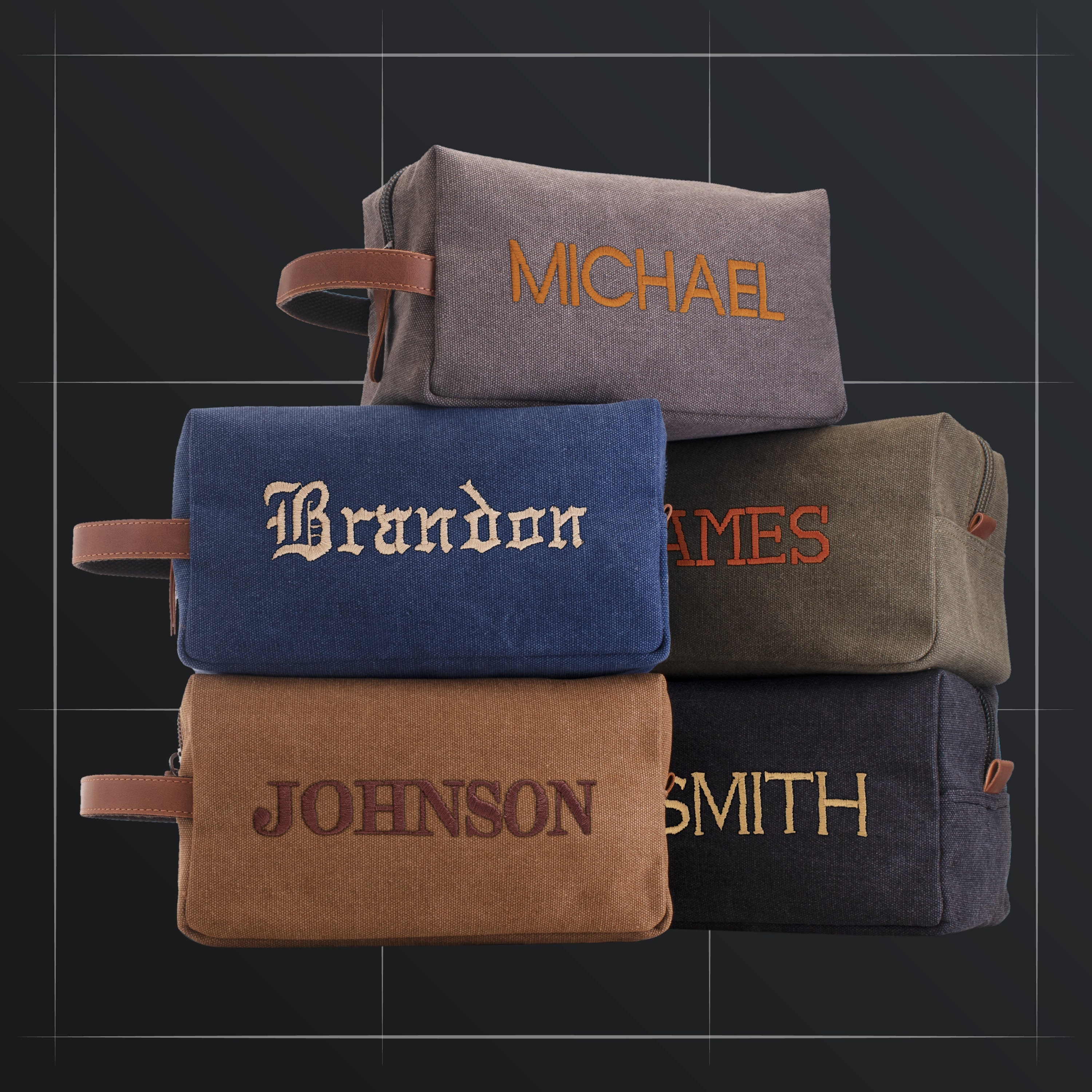 Personalized Monogram Embroidered Toiletry Bag for Unique & Love | JNSBag55