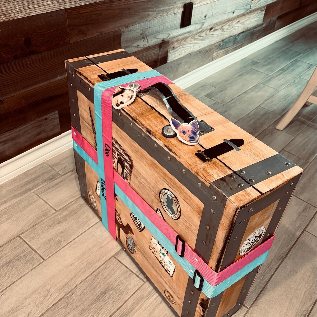 Personalized Name Embroidery Luggage Strap Belt With Combination Lock | JNSDec196