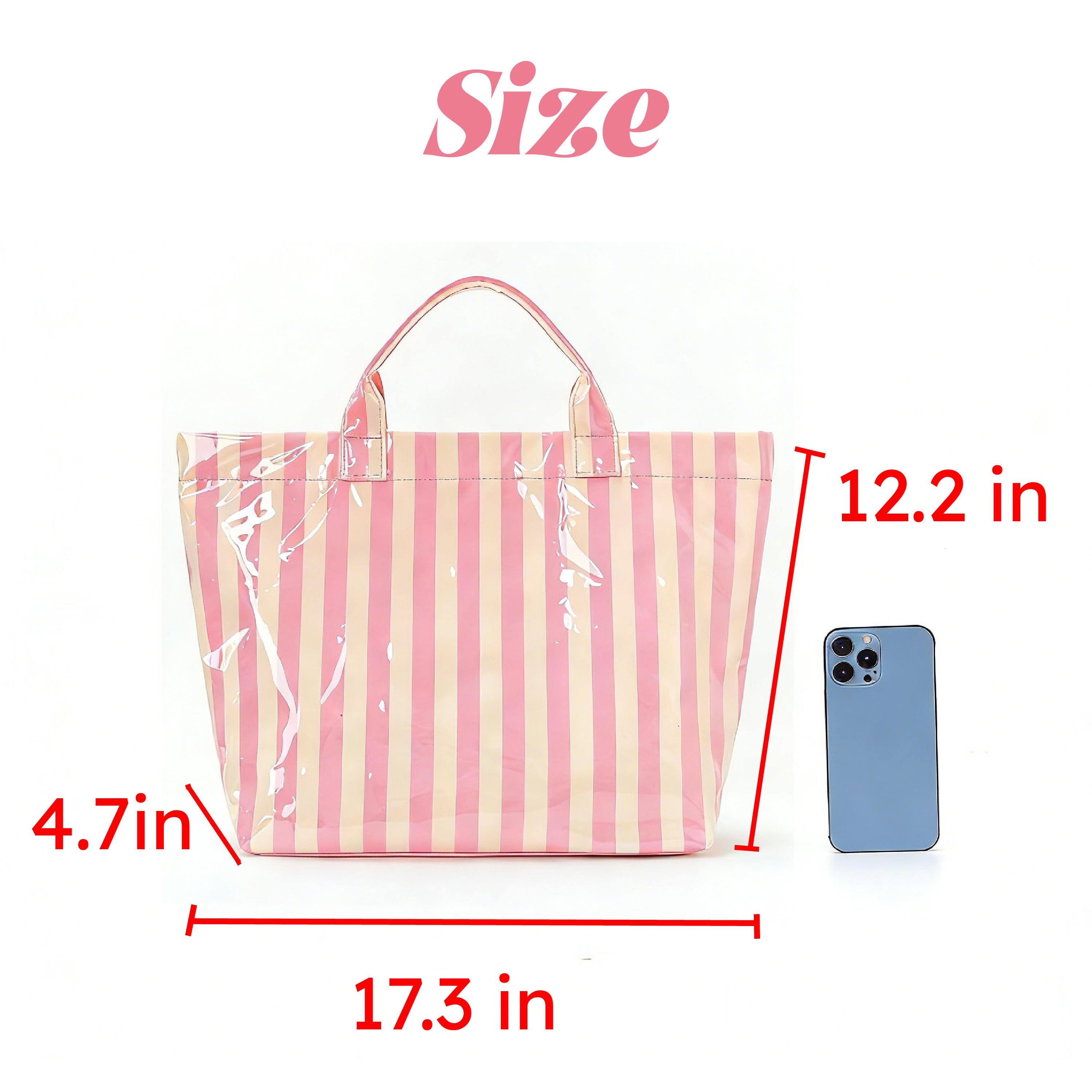 Personalized Embroidered Waterproof Striped Beach Tote Bag for Unique & Love | JNSBag123