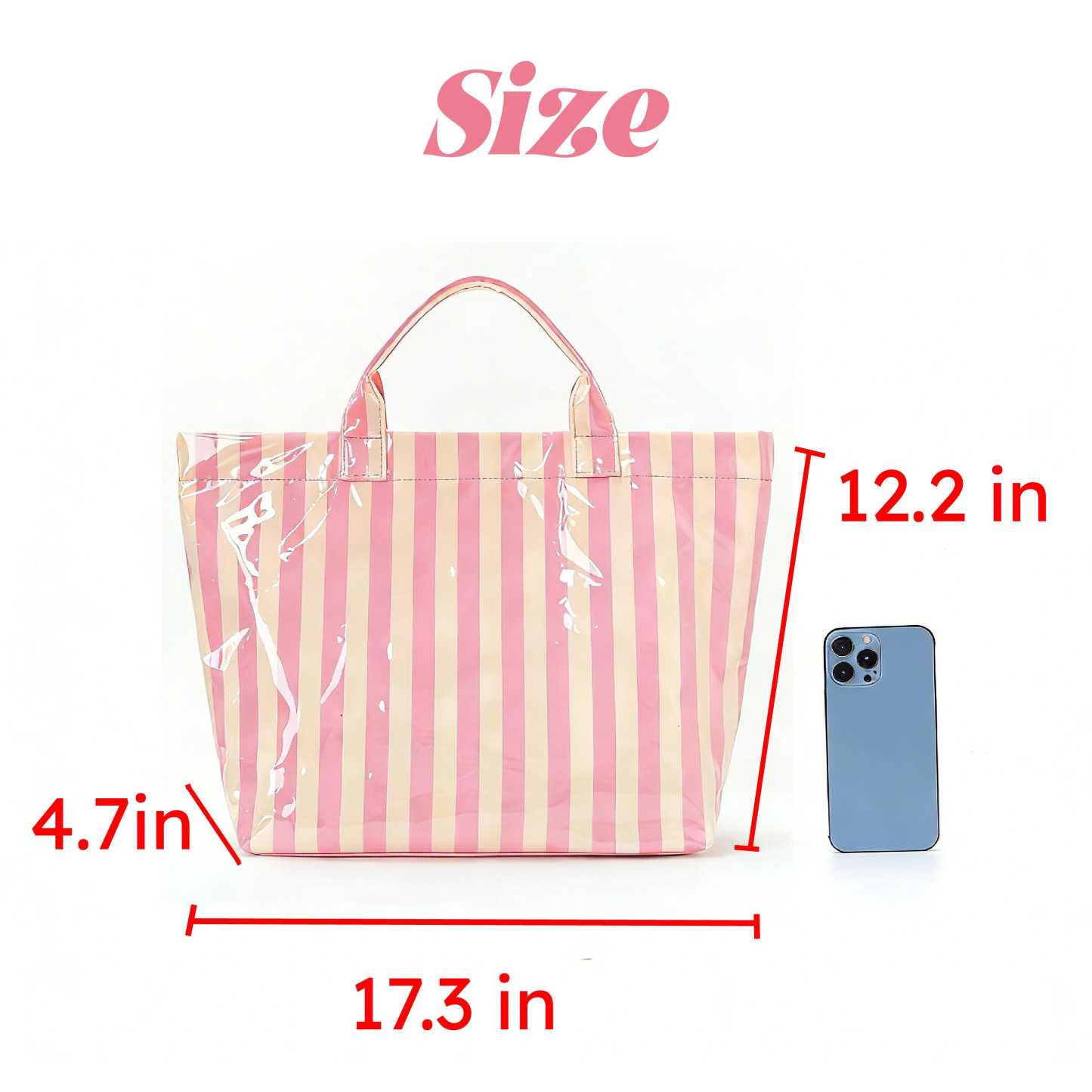 Personalized Embroidered Waterproof Striped Beach Tote Bag for Unique & Love | JNSBag123