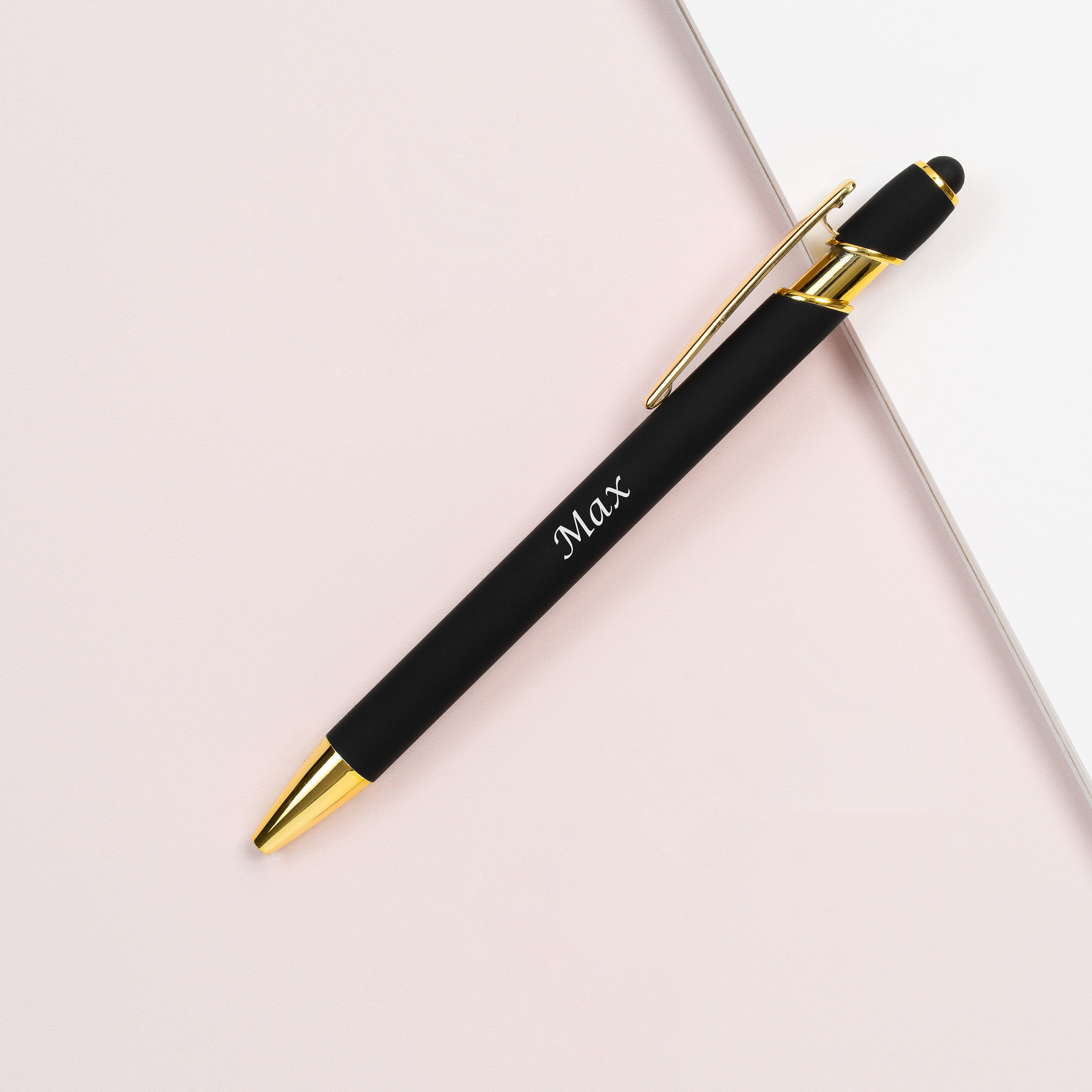 Personalized Luxurious Soft Touch Rose Gold Pen | JNSDec67