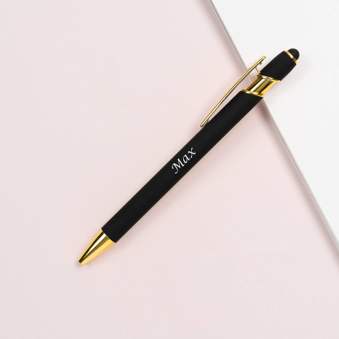 Personalized Luxurious Soft Touch Rose Gold Pen | JNSDec67