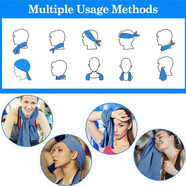 Personalized Quick Drying Cooling Hoodie Towel for Neck and Face UV Sun Protection | JNSCloth46